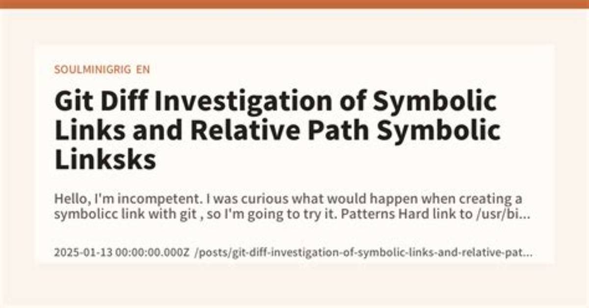How Does Git Handle Symbolic Links?
