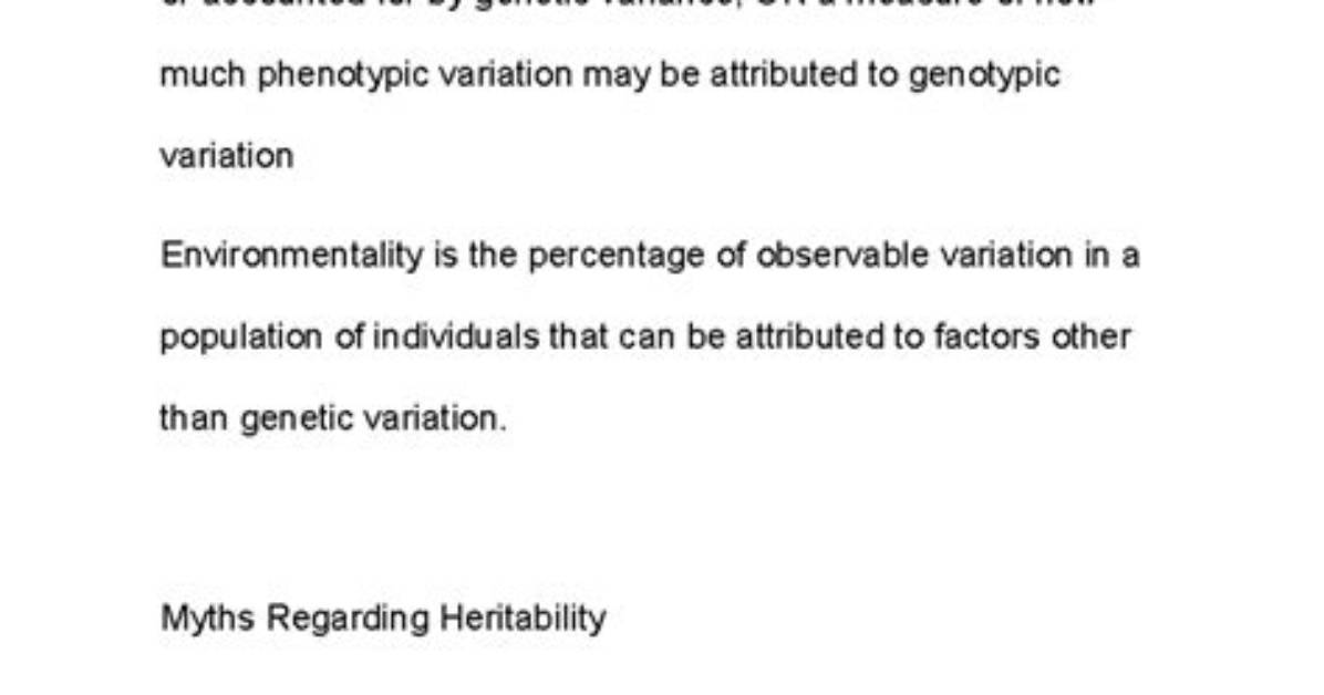 How Does Heritability Work