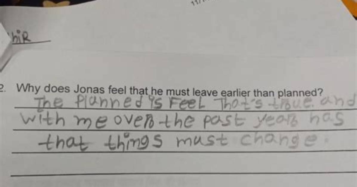 How Does Jonas Feel About Sameness?