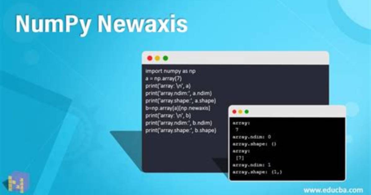 How Does Numpy. Newaxis Work and When to Use It?