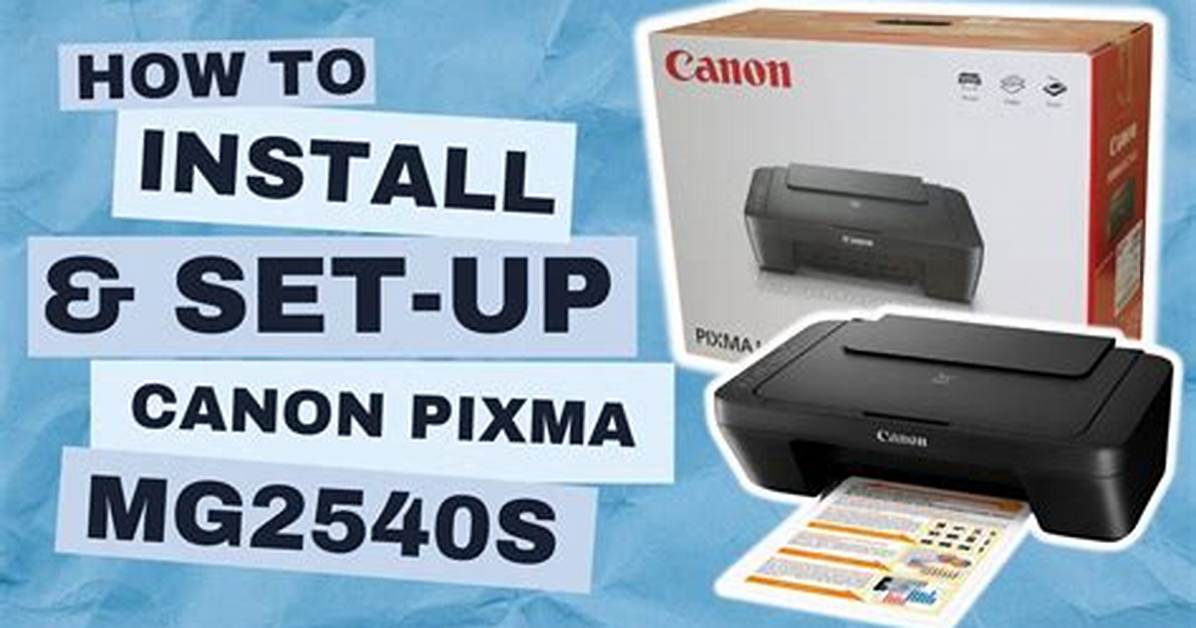 How Does One Install Canon Mg Series Printer / Scanner