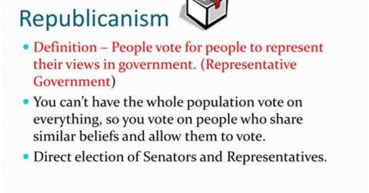 How Does Republicanism Work?