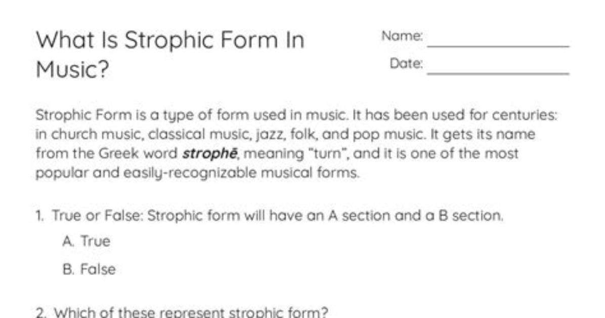 How Does Strophic Form Work?