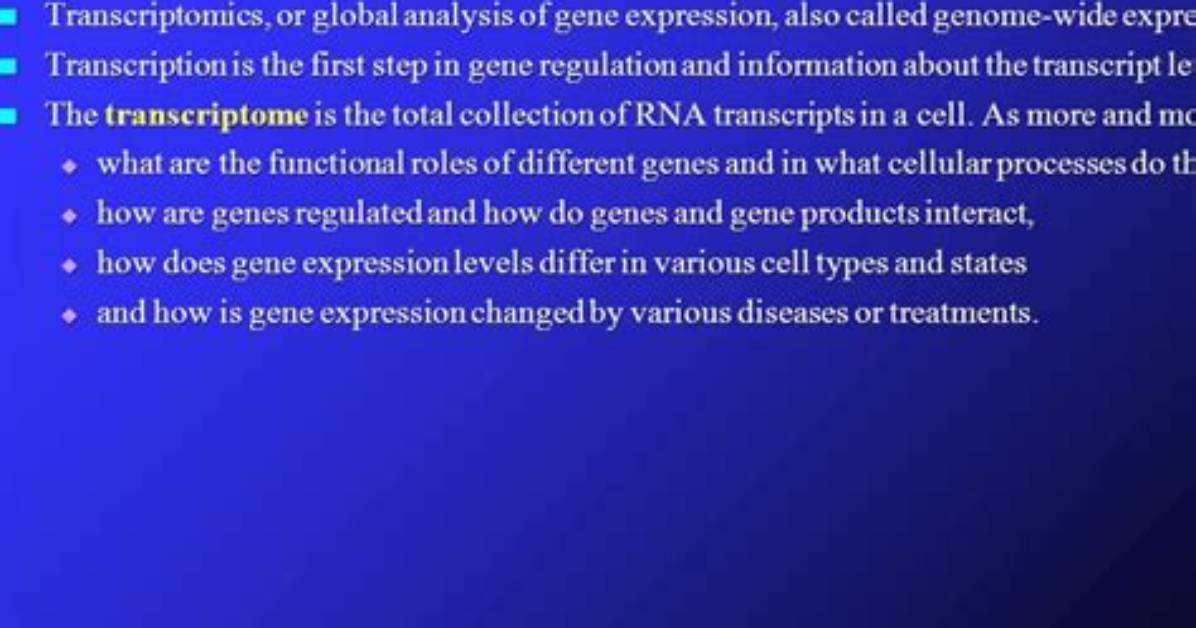 How Does the Transcriptome Differ from the Genome?
