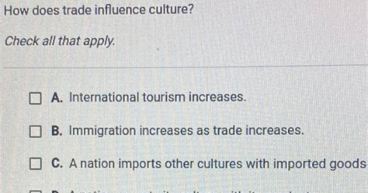 How Does Trade Influence Culture