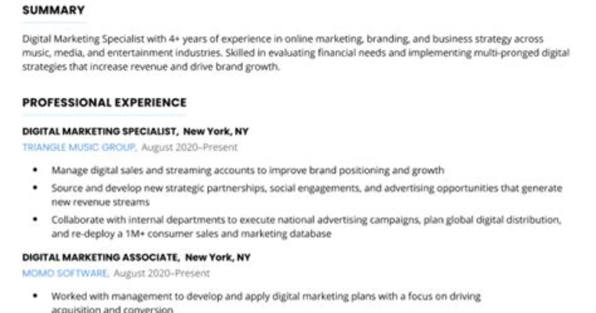 How Elaborate a Resume?
