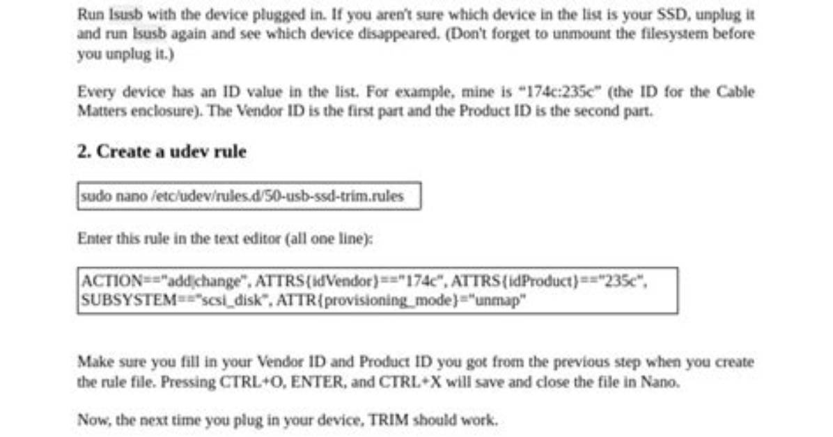 How Enable Trim on Ssd Linux?
