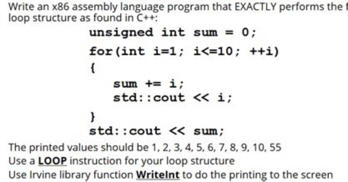 How Exactly Does the X86 Loop Instruction Work?