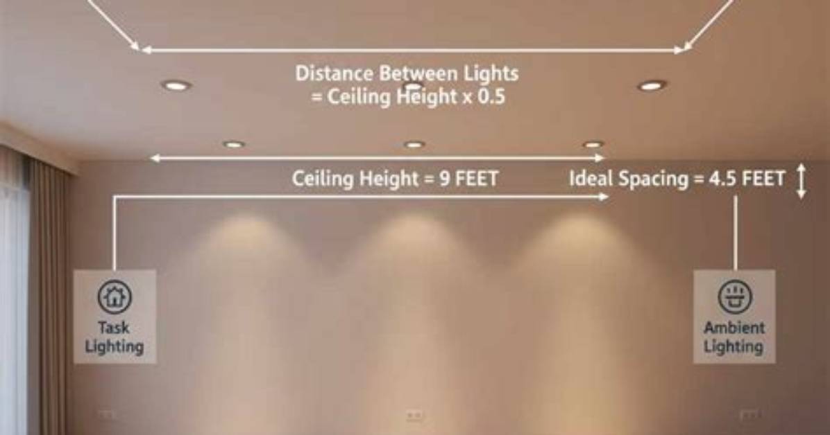 How Far to Spread Recessed Lights?