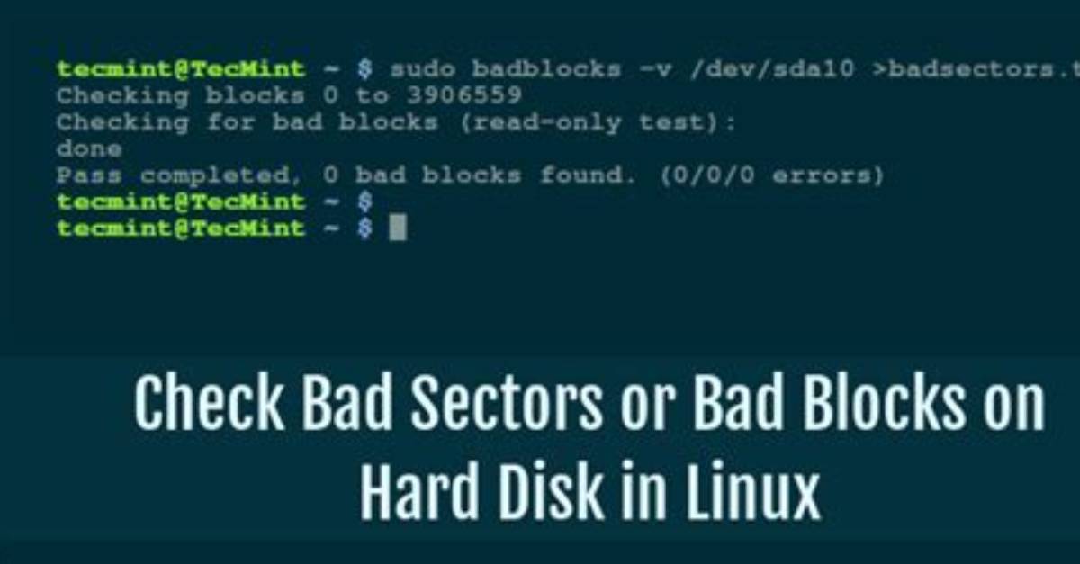 How Fix Bad Sectors Linux Mint?