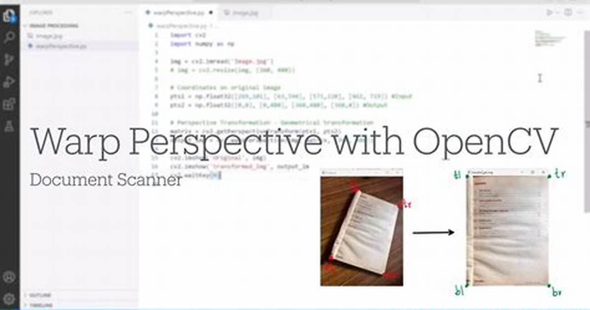 How getPerspectiveTransform and warpPerspective Work? [Python]