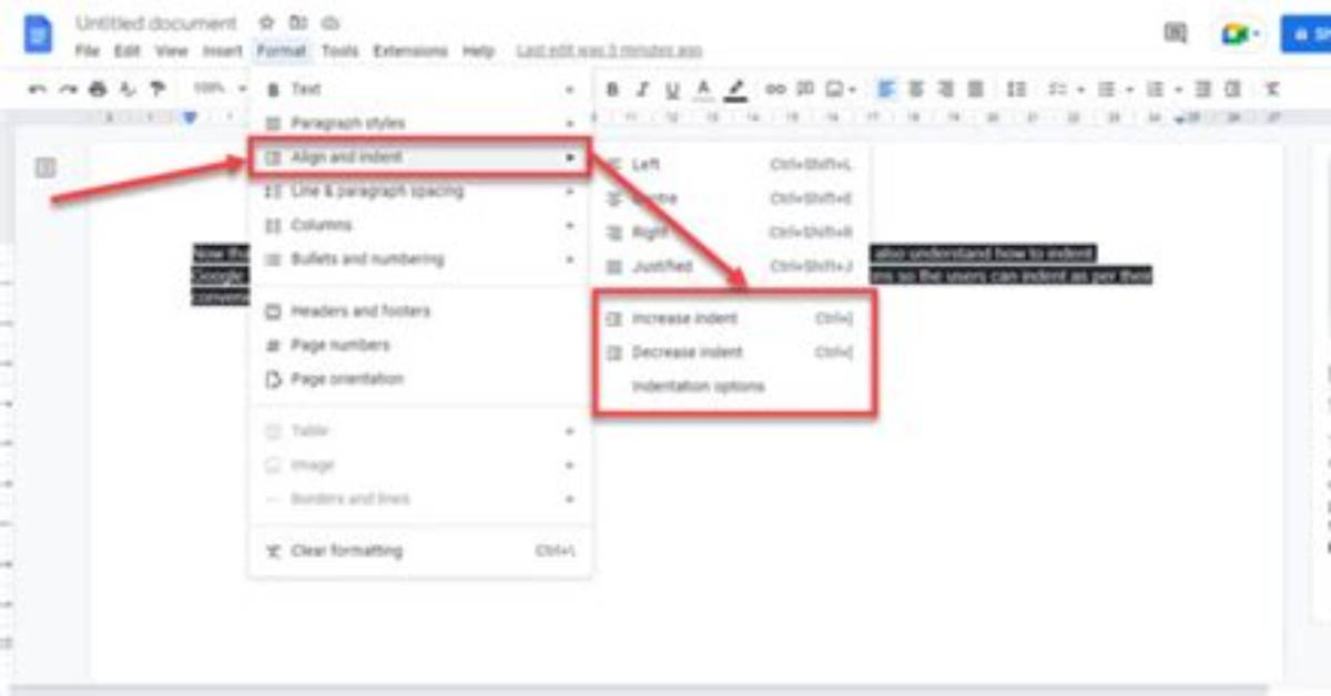 How Indent on Google Docs?