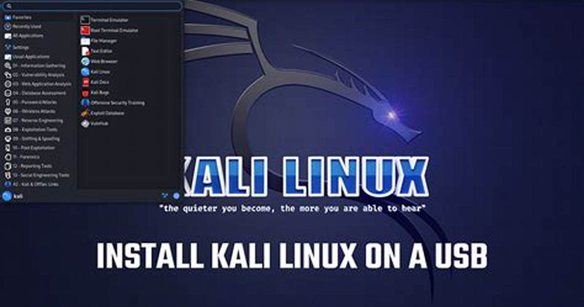 How Install Live Kali Linux on Usb?