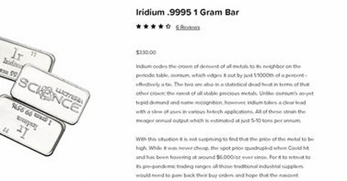 How Iridium Is Made?