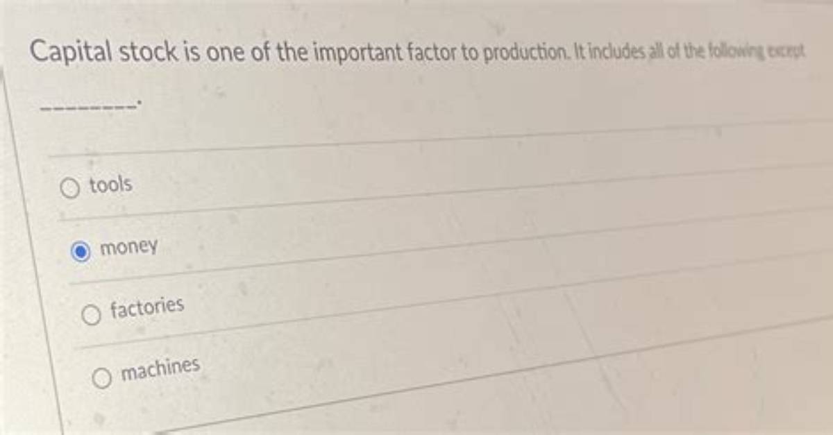 How Is Capital Important as Factor of Production