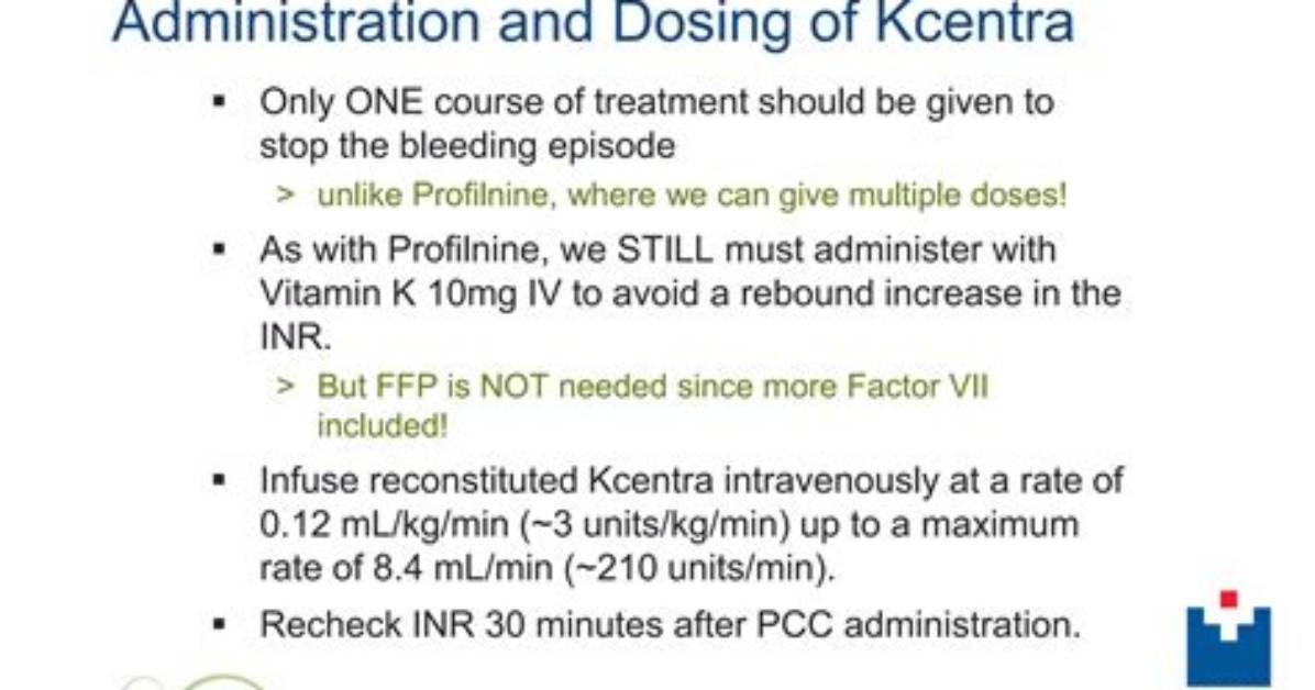 How Is Kcentra Given