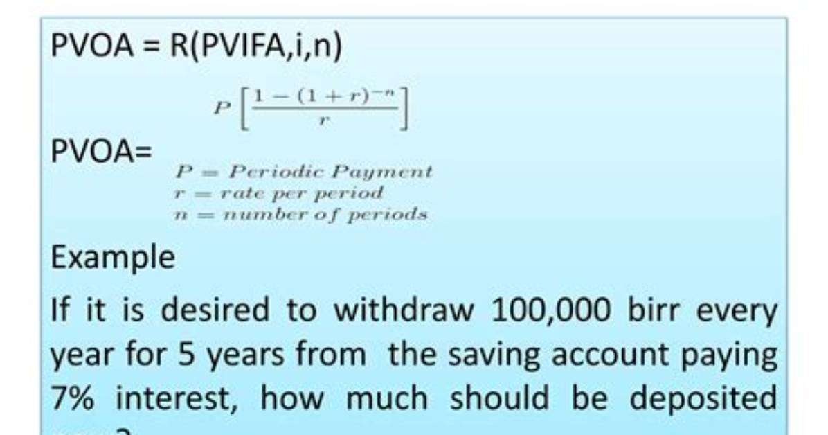 How Is Pvoa Calculated