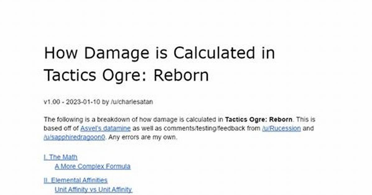 How Is Reliance Damage Calculated
