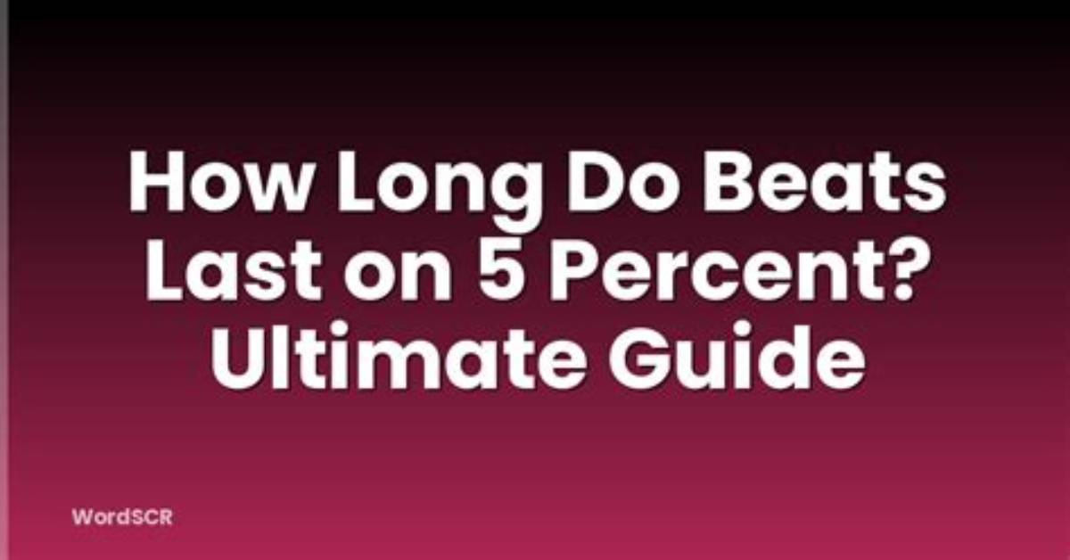 How Long Do Beats Last