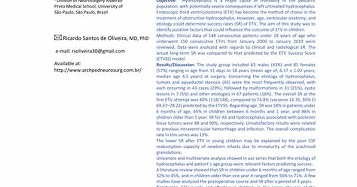 How Long Does a Endoscopic Third Ventriculostomy Take