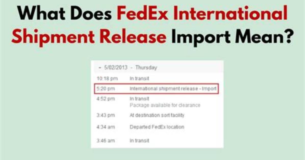 How Long Does Fedex International Shipment Release Take?