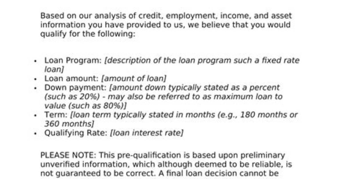 How Long Does Prequalification Letter Last?