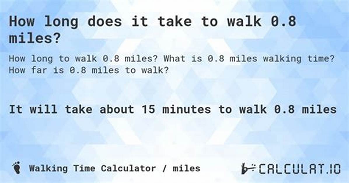 How Long to Walk 0.8 Miles