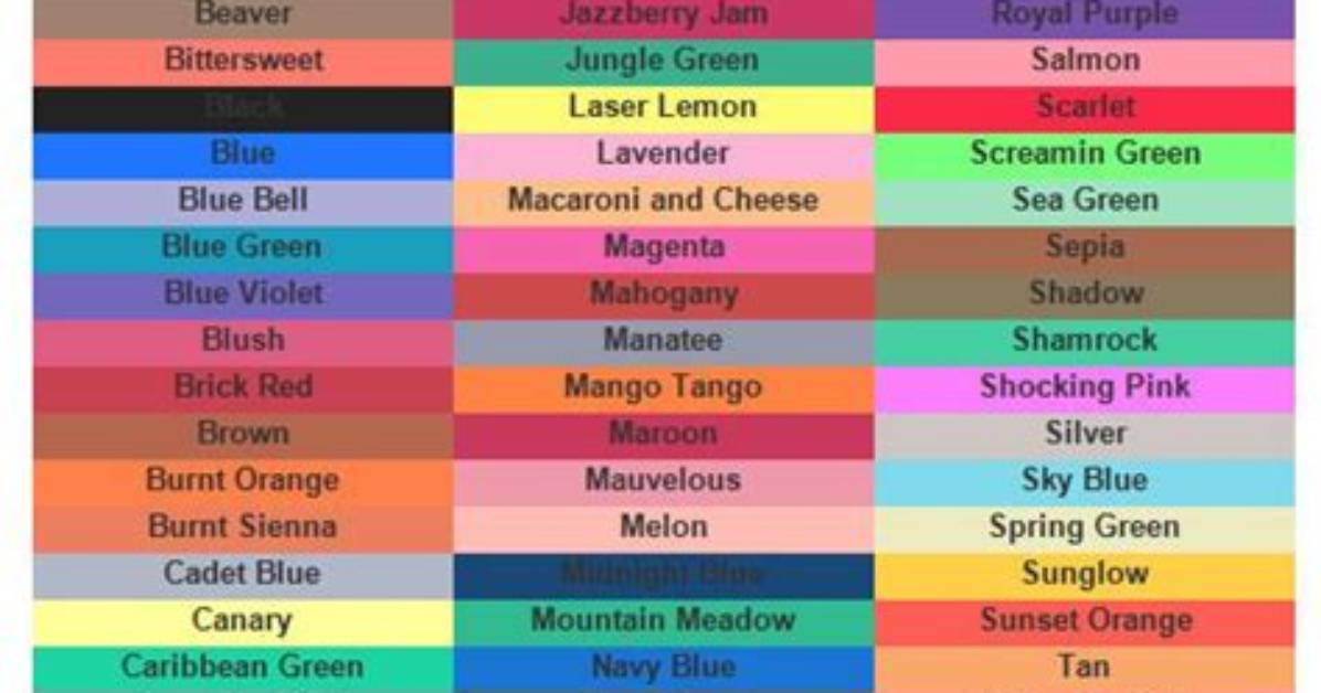 How Many Colours Are There?