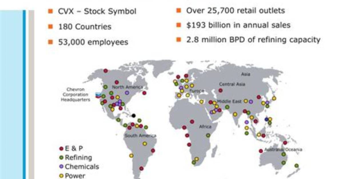 How Many Countries Does Chevron Operate In