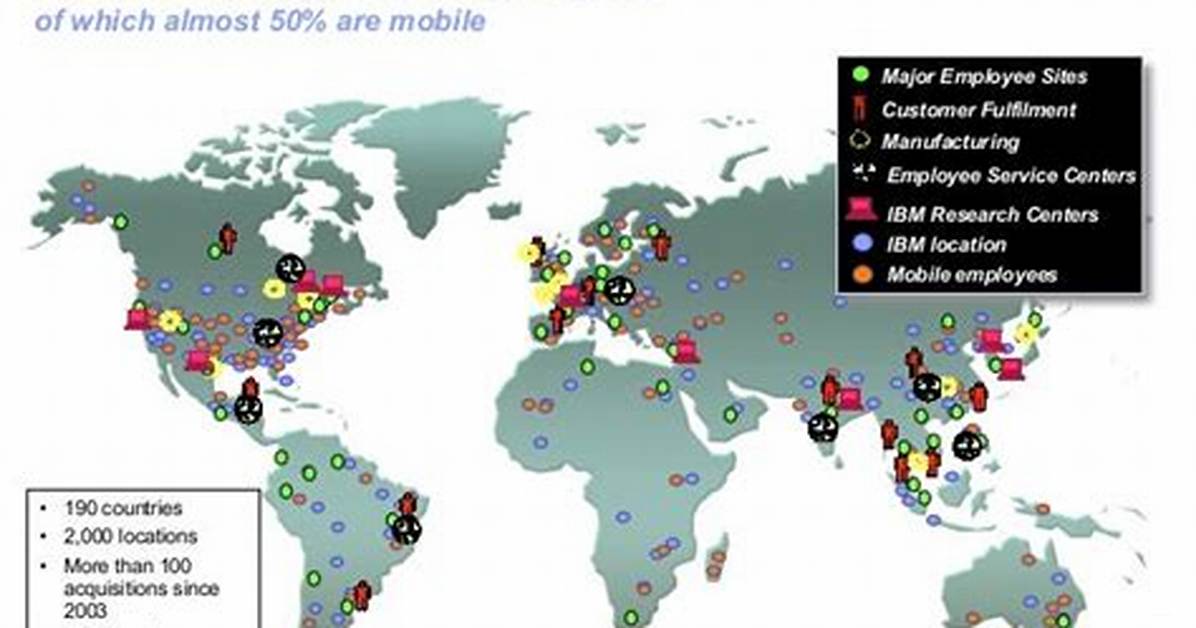 How Many Countries Does Ibm Operate in?