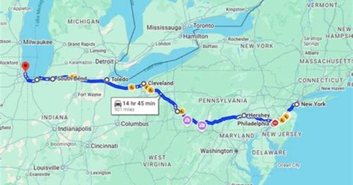How Many Miles from Chicago to New York City
