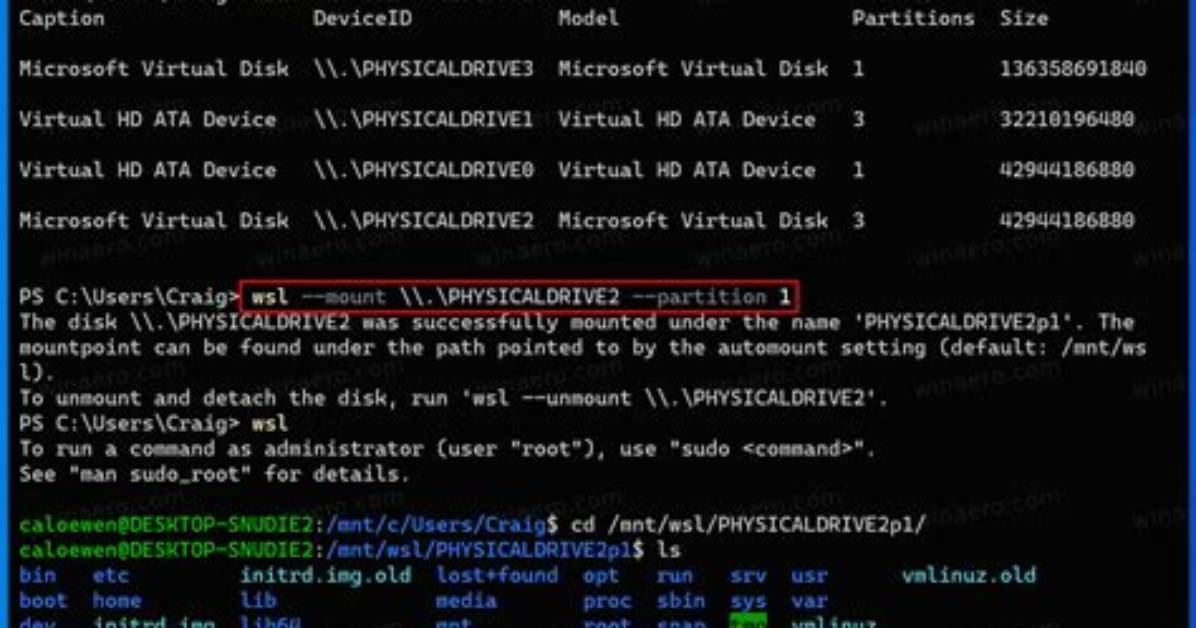 How Mount C Drive in Linux?