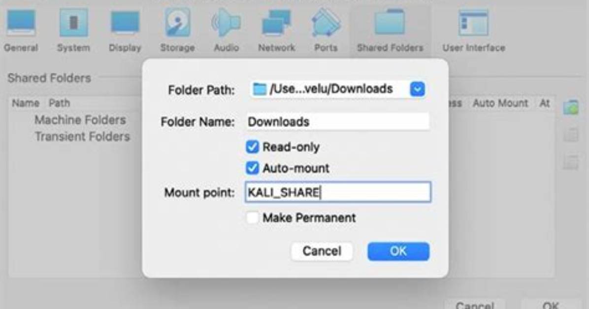 How Mount Shared Folder in Kali Linux?