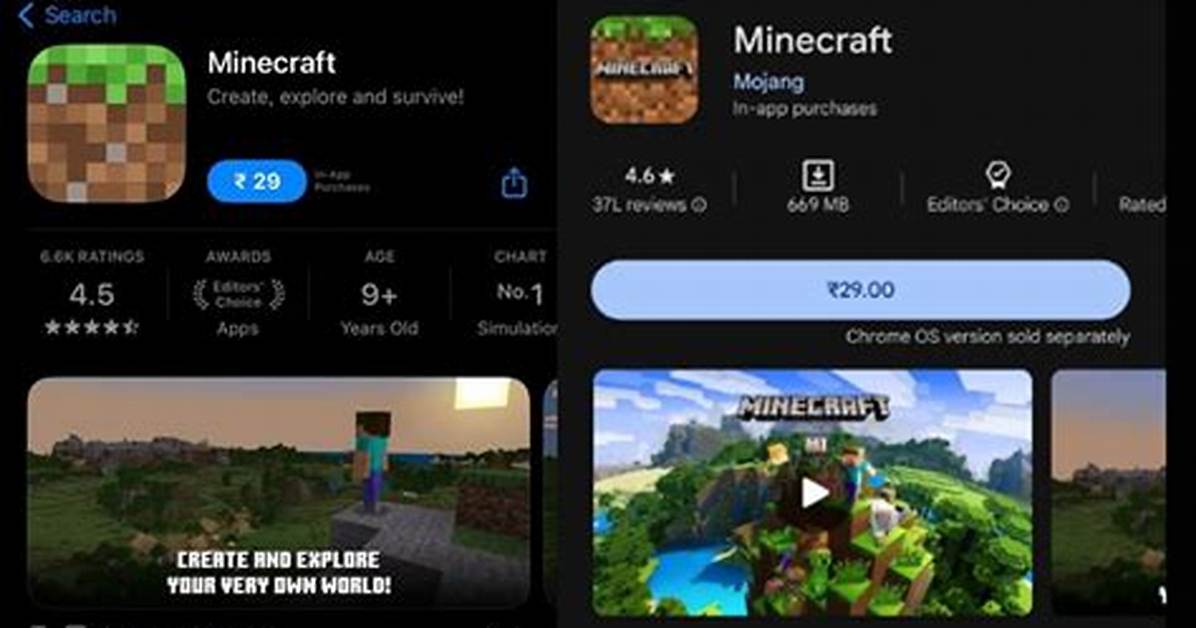 How Much Is Minecraft on App Store
