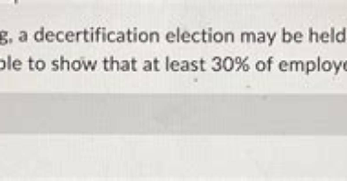 How Soon Can a Decertification Election Be Held?