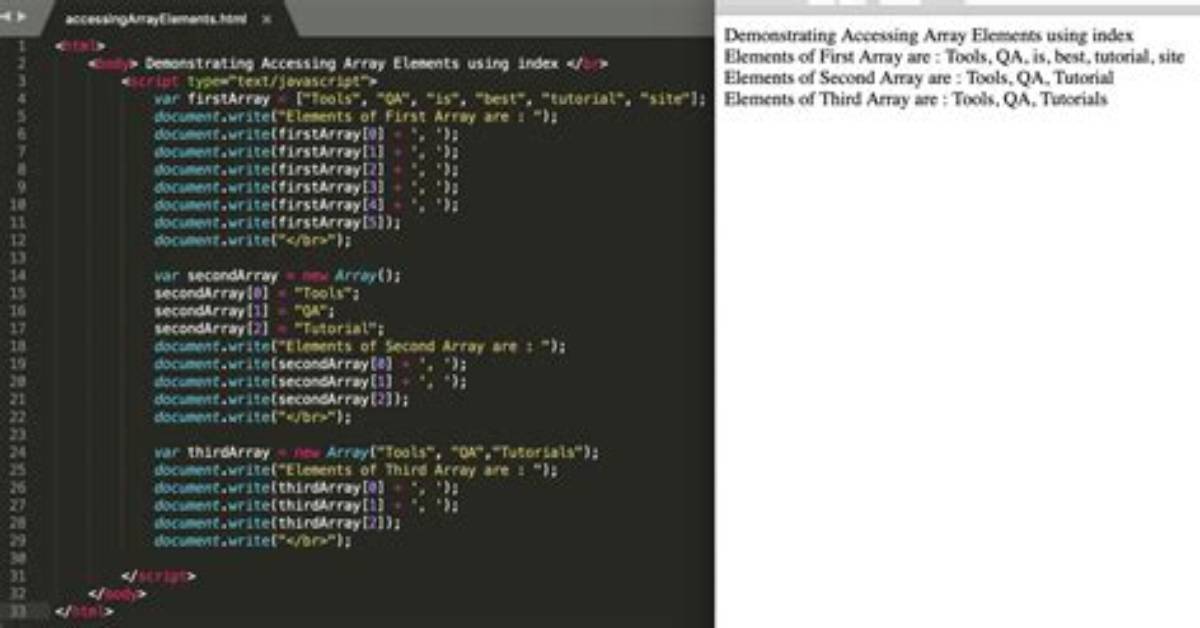 How to Access a Element in Javascript Array?