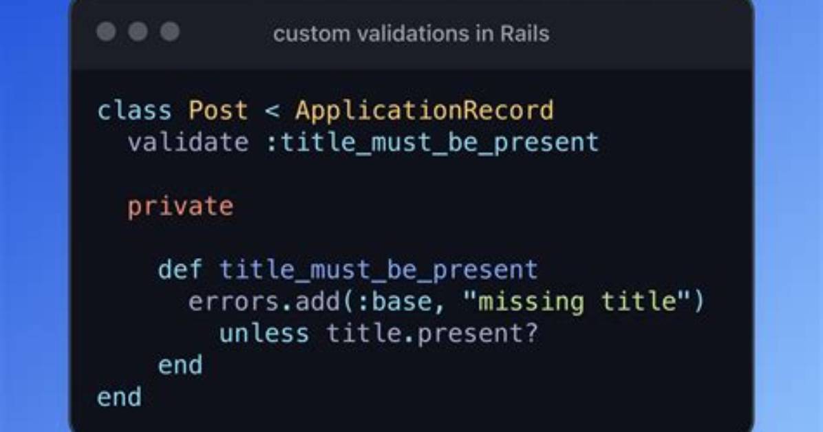 How to Add Errors to Rails Model?