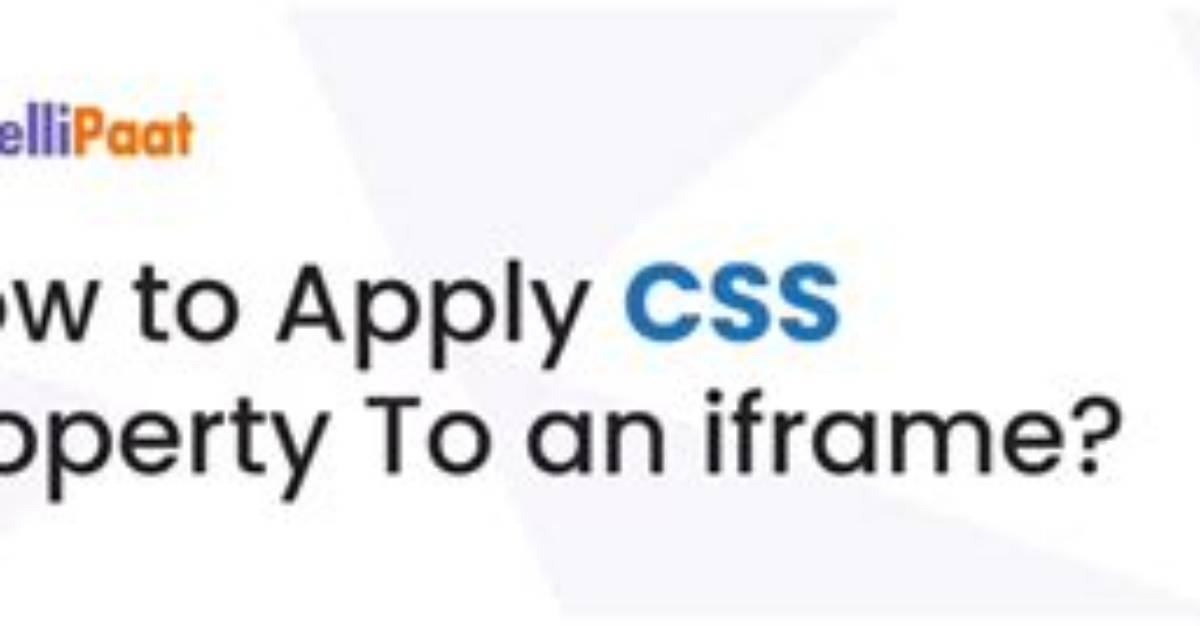 How to Apply Css to Iframe?