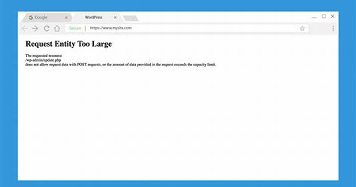 How to Avoid Request Entity Too Large 413 Error
