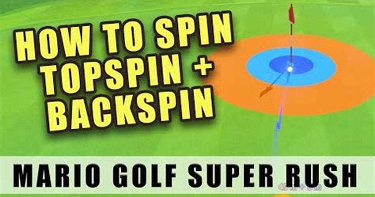 How to Backspin Mario Golf?