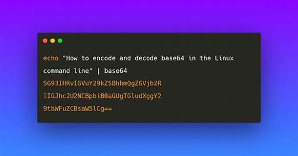 How to Base64 Encode Image in Linux Bash / Shell
