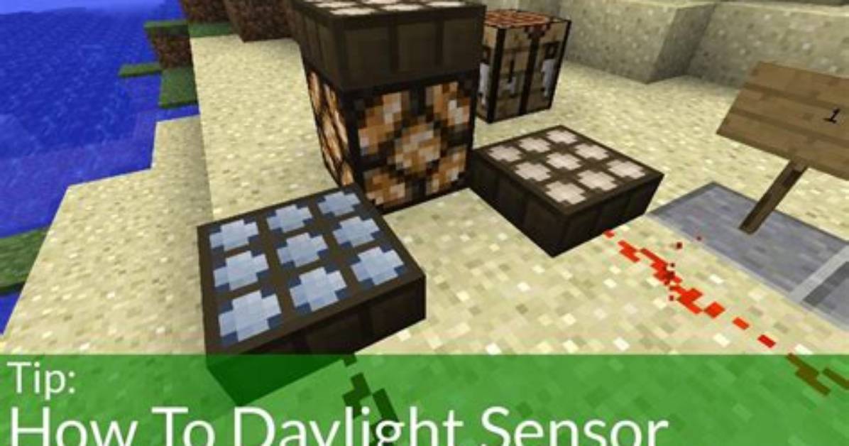 How to Build a Daylight Sensor in Minecraft