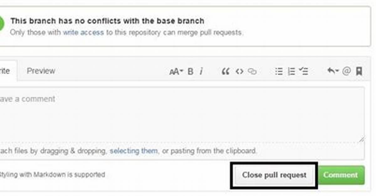How to Cancel a Pull Request on Github?