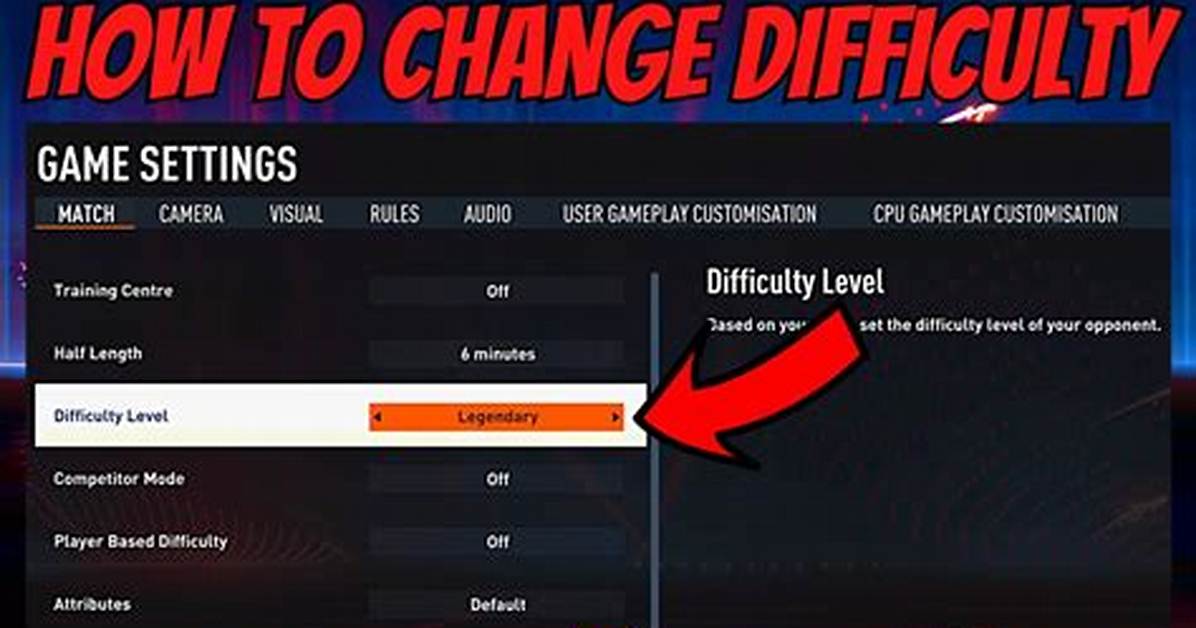 How to Change Difficulty Level?