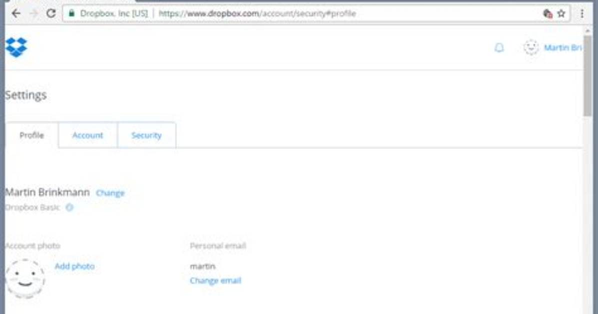 How to Change Dropbox Email