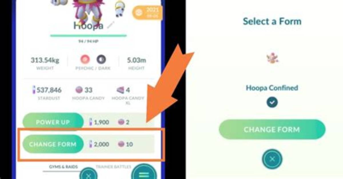 How to Change Hoopa Form Pokemon Go