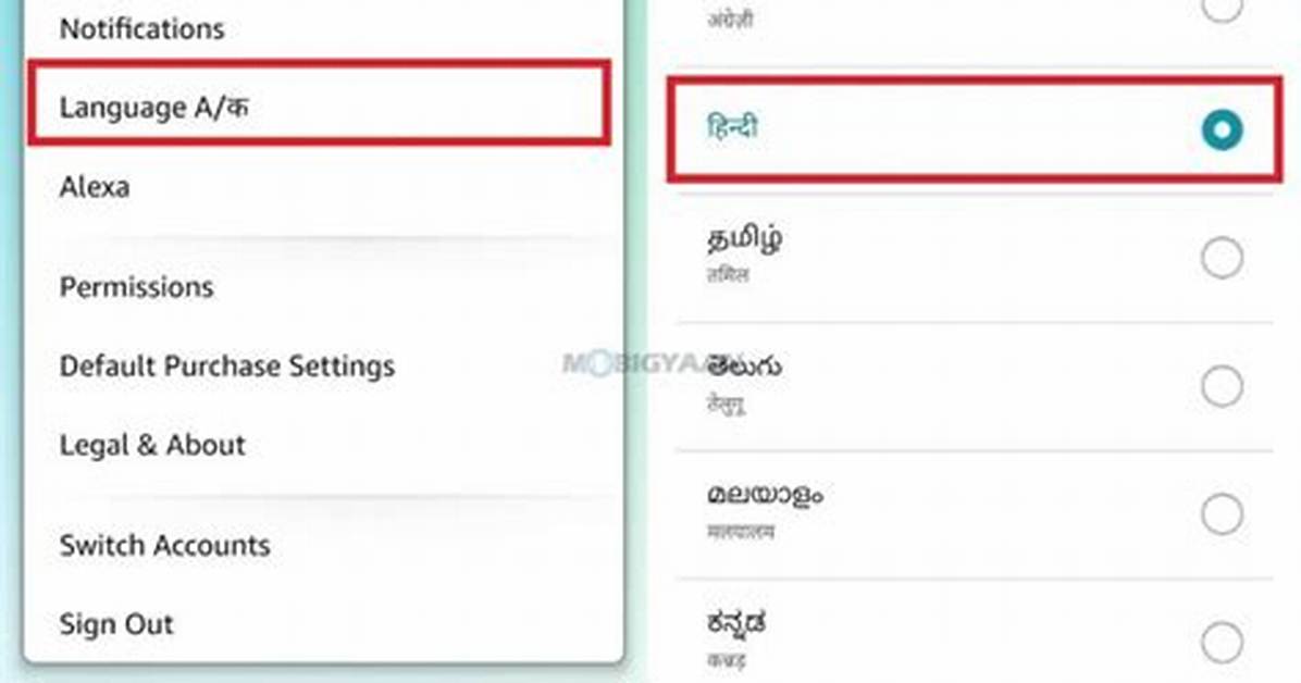 How to Change Language on Amazon App