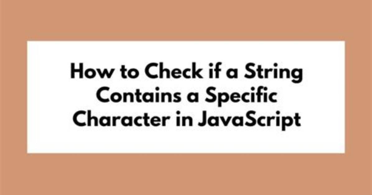 How to Check a String for Specific Characters?