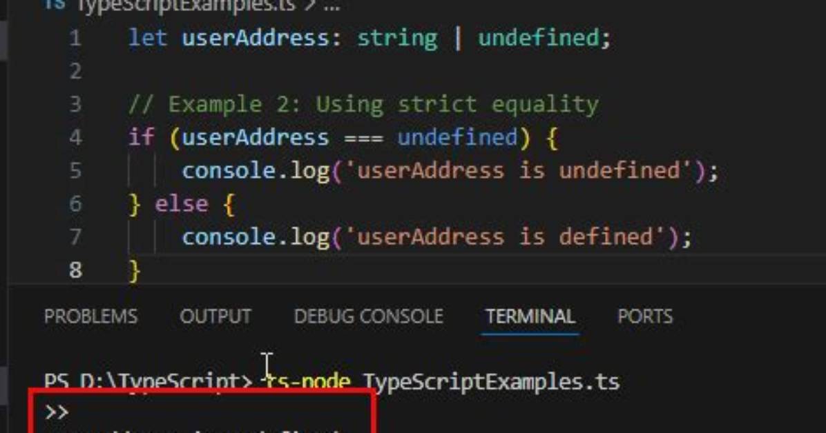 How to Check Undefined in Typescript