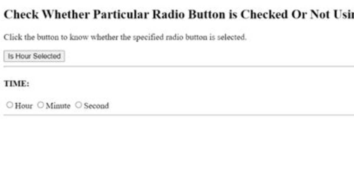 How to Check Whether a Button Is Clicked by Using Javascript